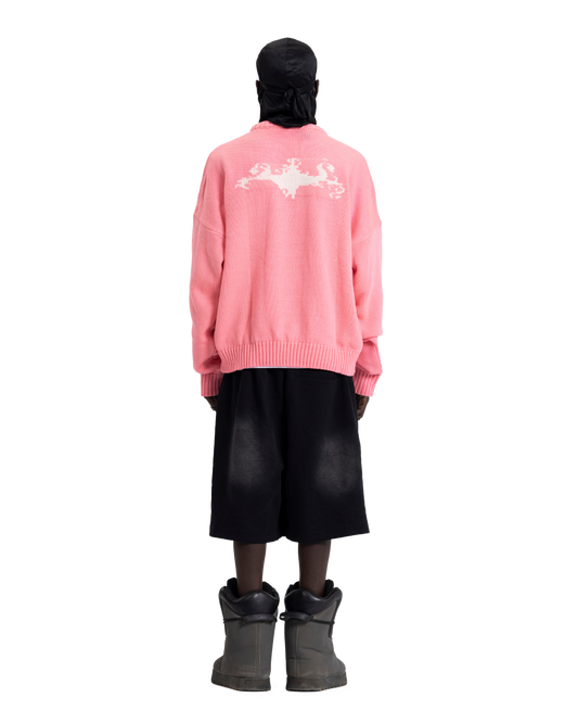 knitted pink crewneck