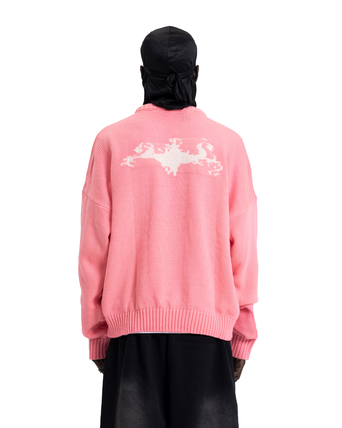 knitted pink crewneck