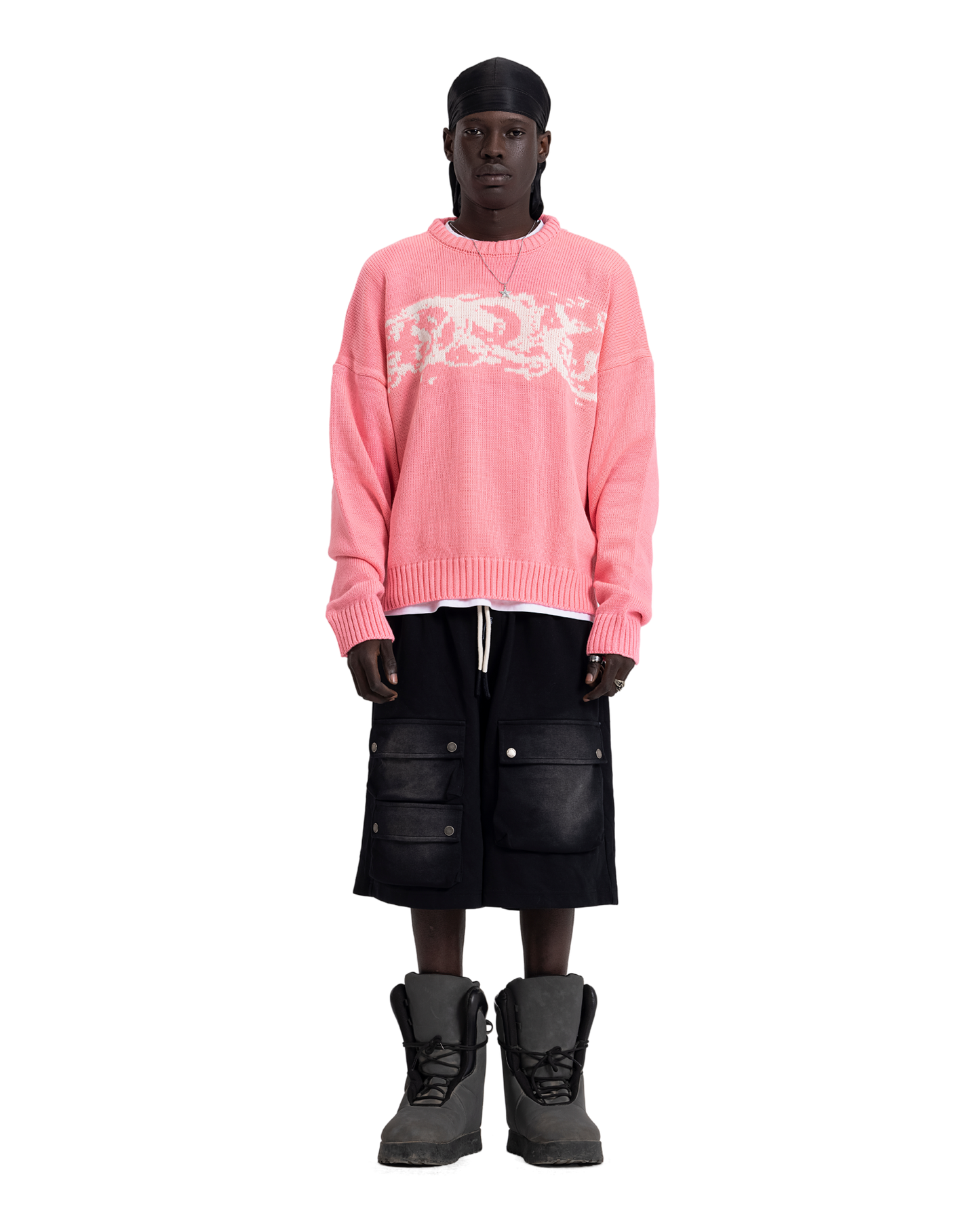 knitted pink crewneck