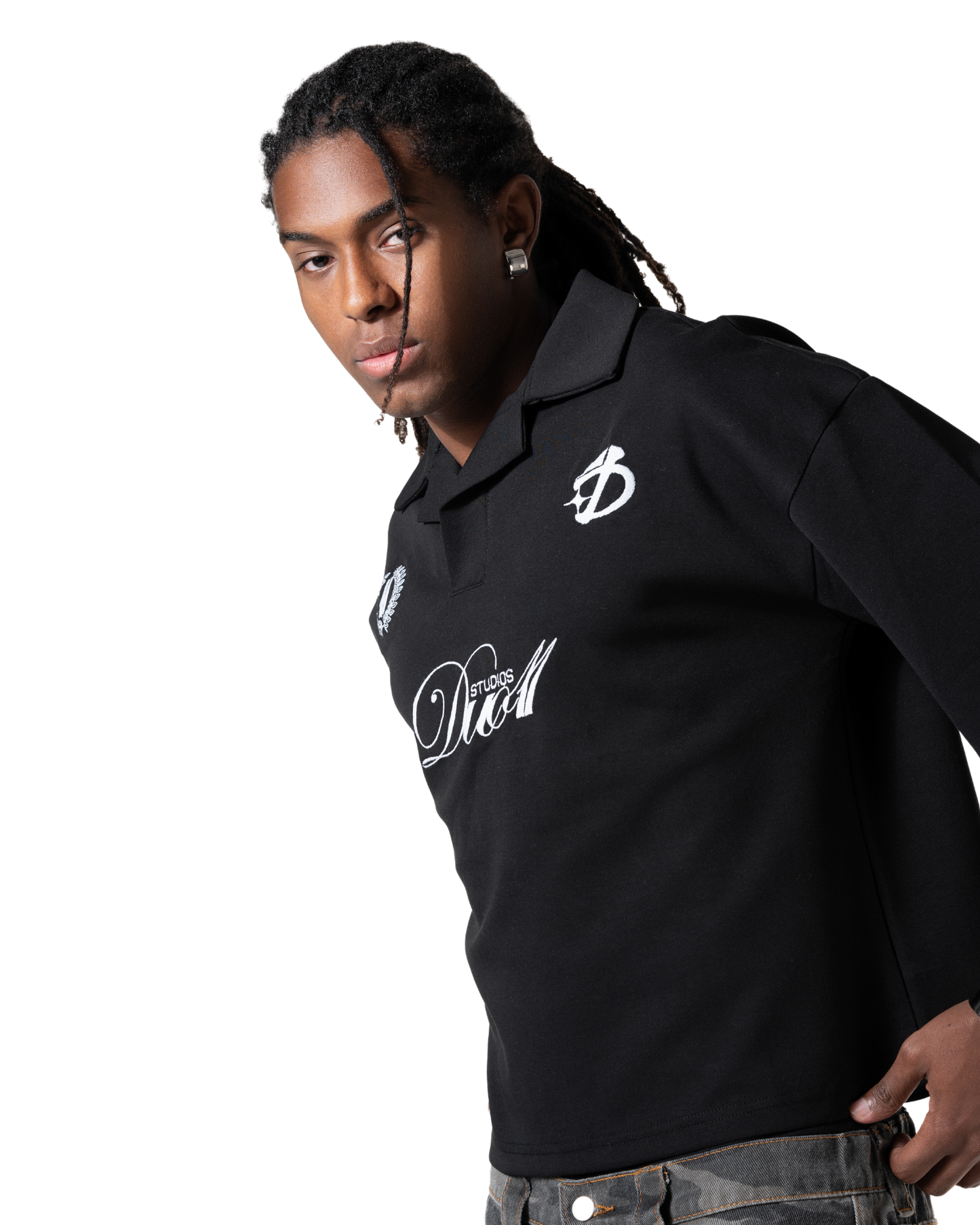 duo club polo black