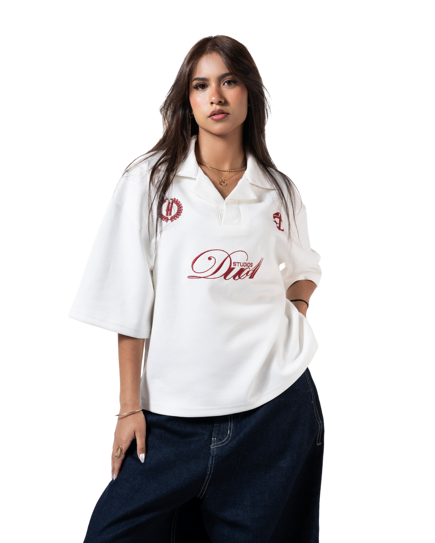 duo club polo white