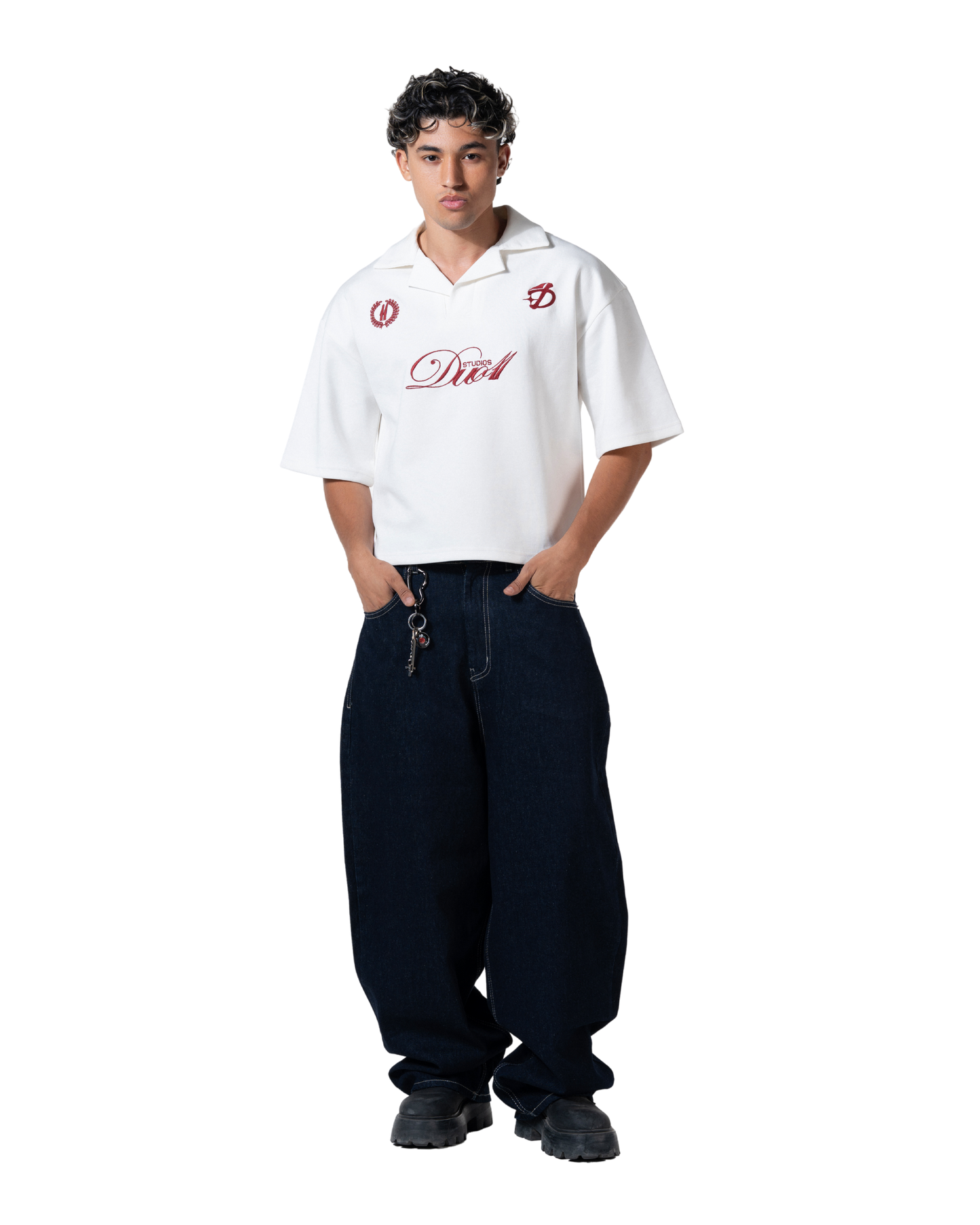 duo club polo white
