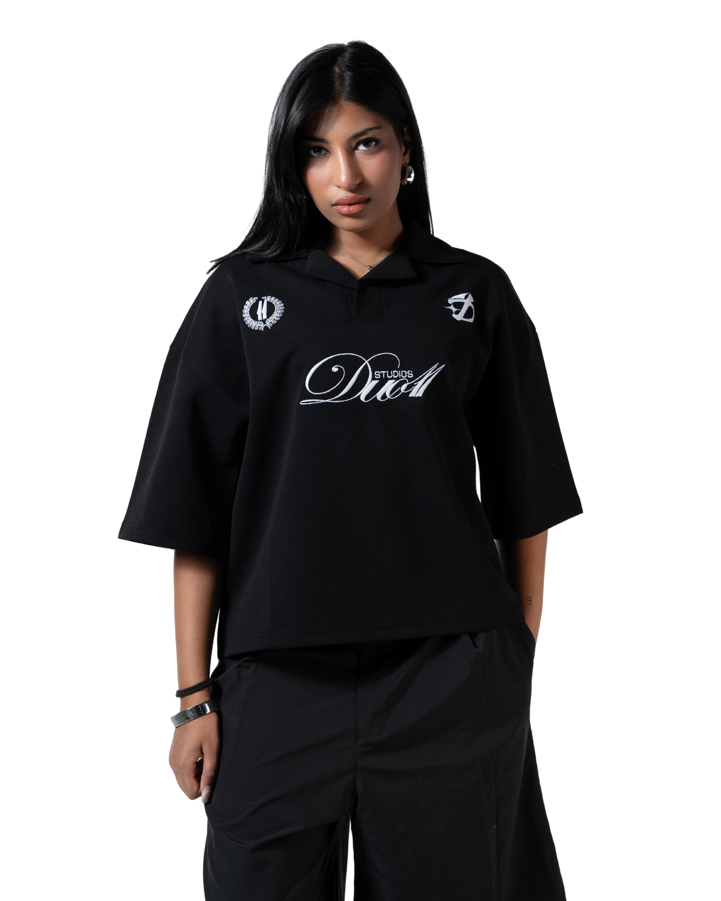 duo club polo black