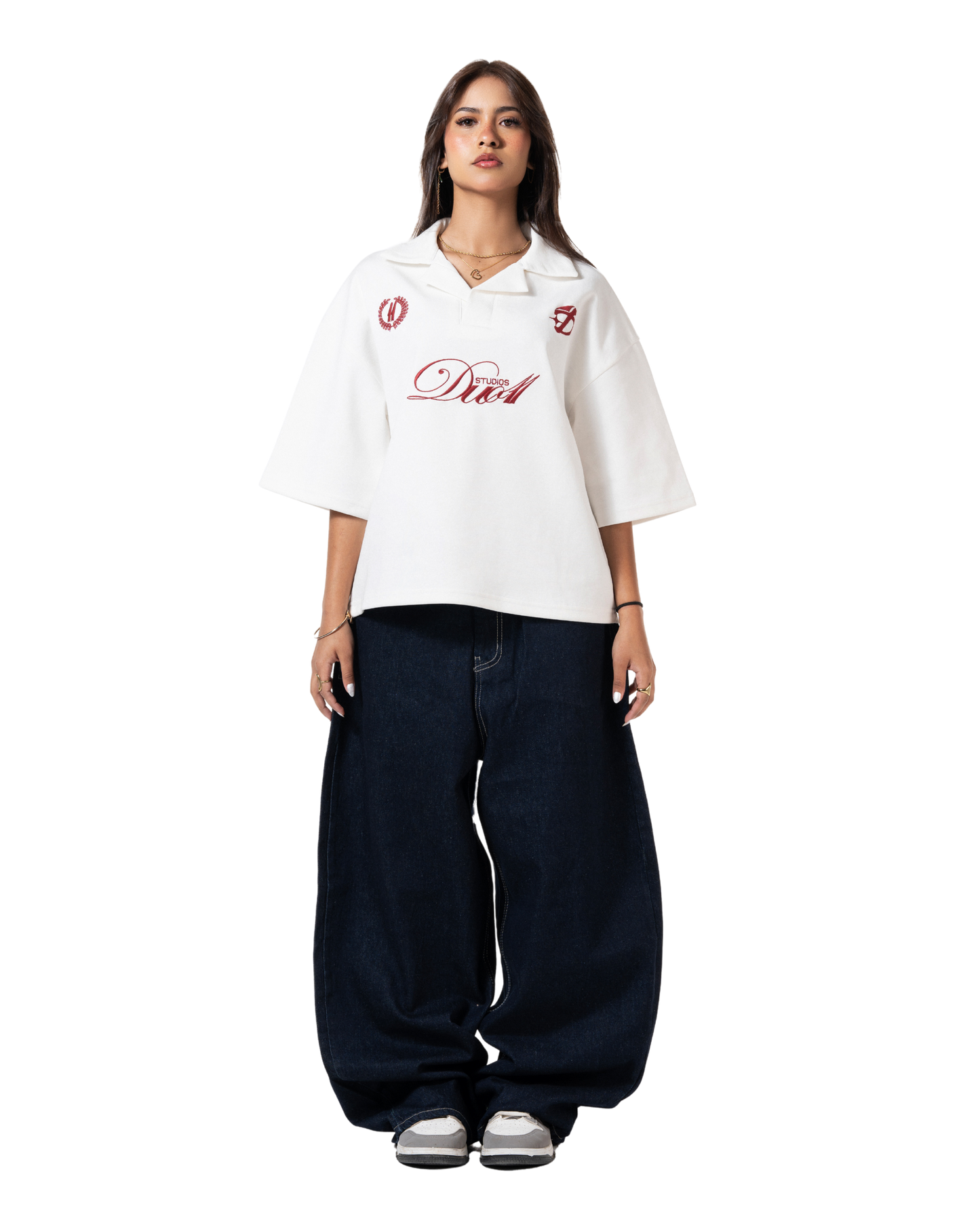 duo club polo white