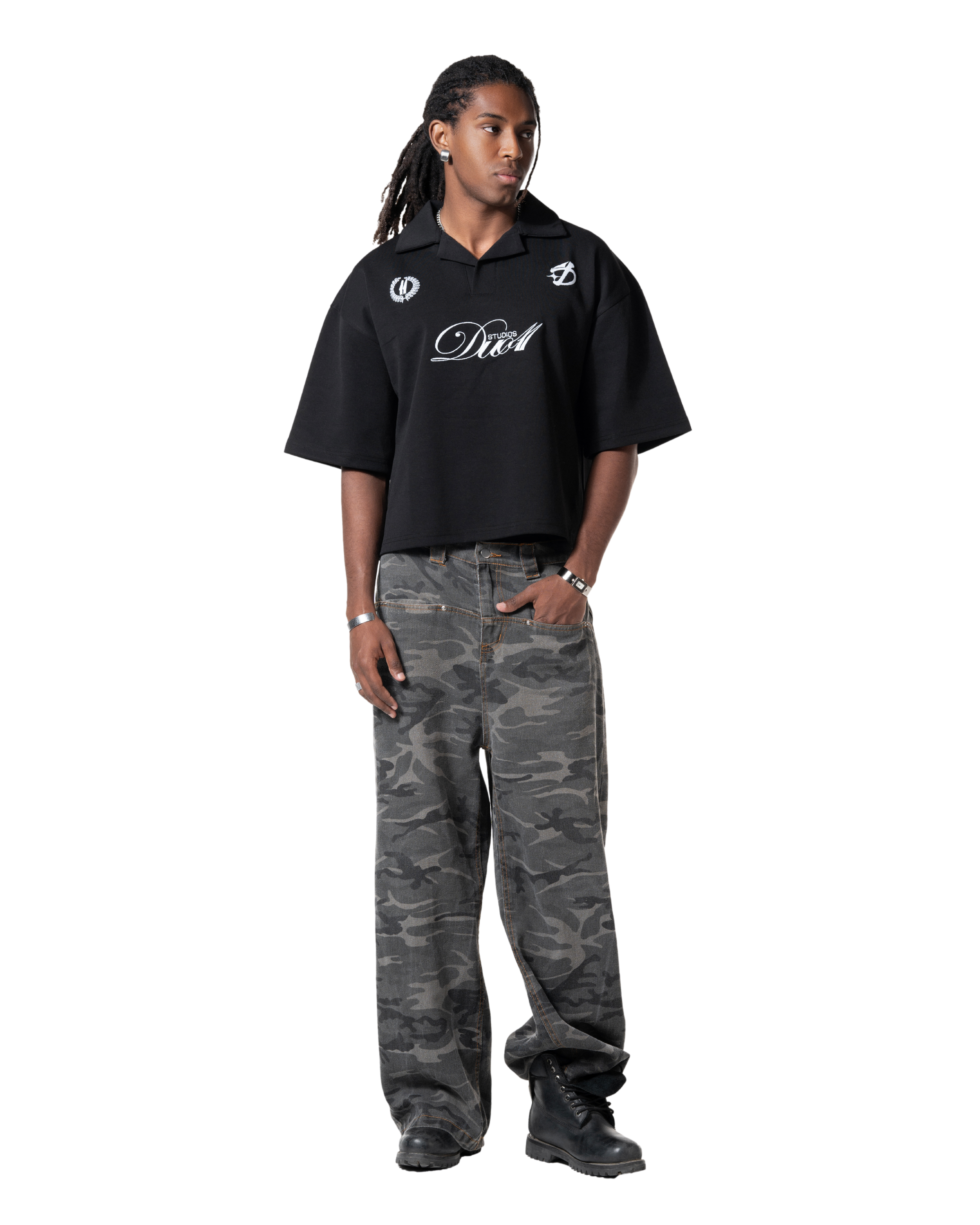 duo club polo black