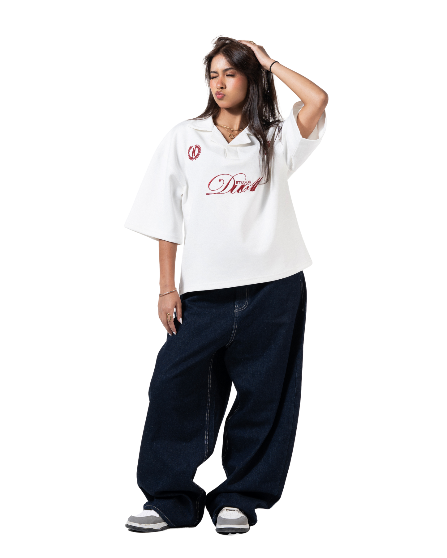 duo club polo white