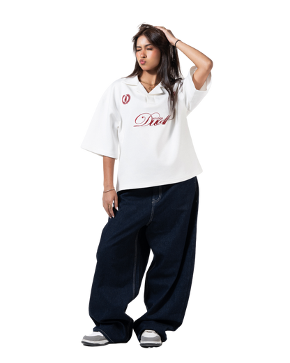 duo club polo white