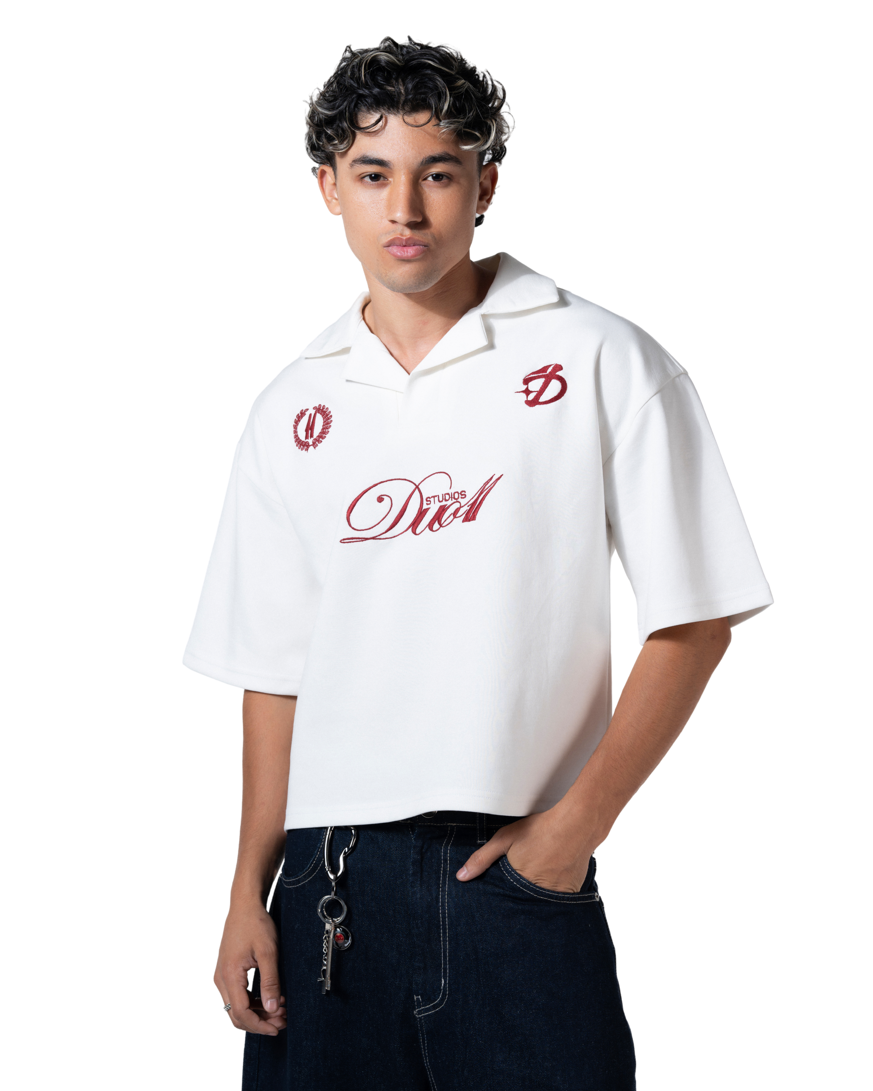 duo club polo white
