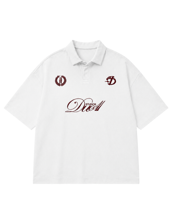duo club polo white
