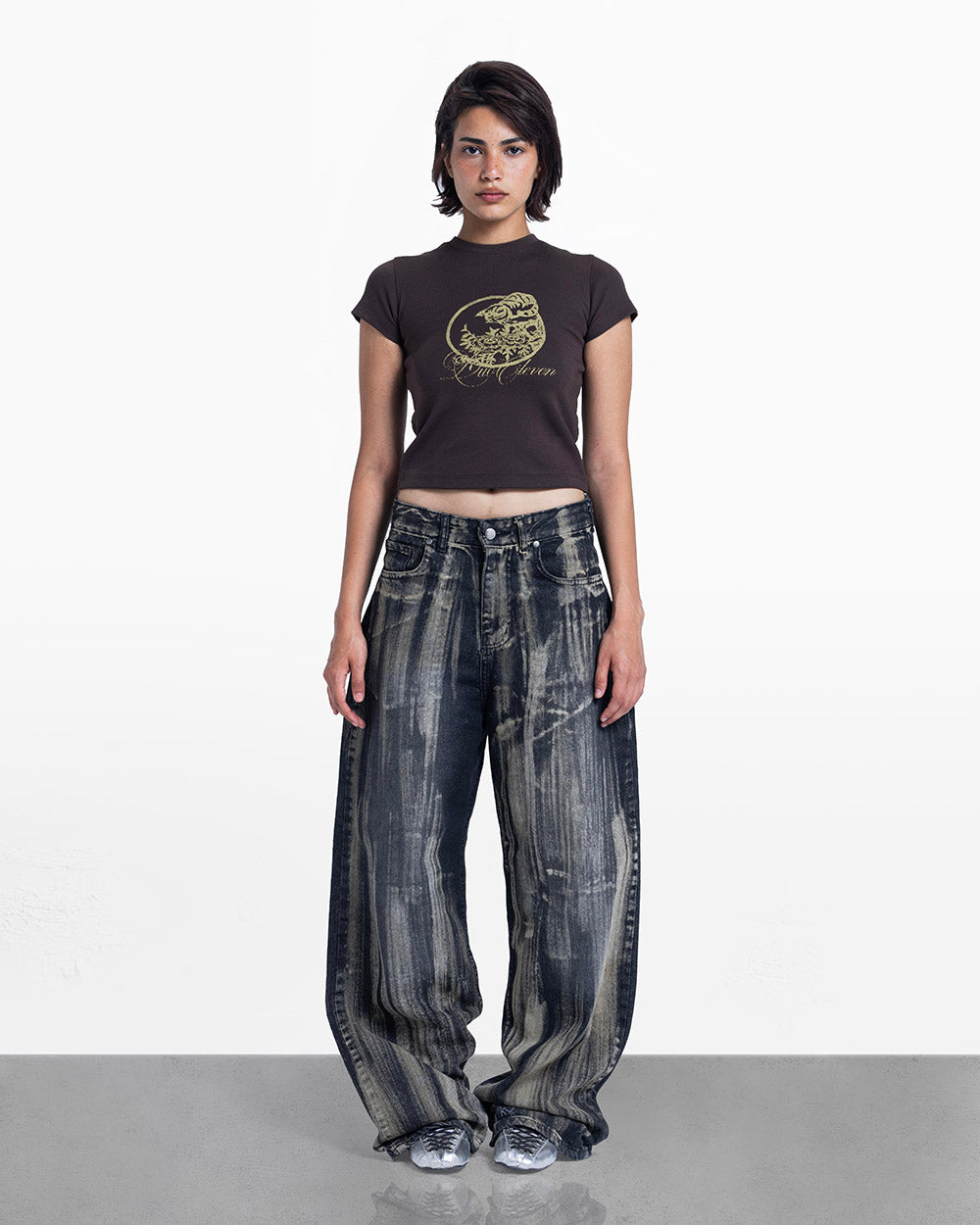 Baby cat tee brown