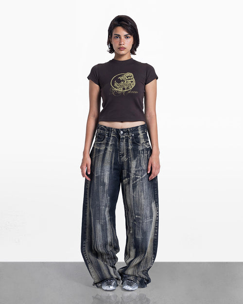 Baby cat tee brown