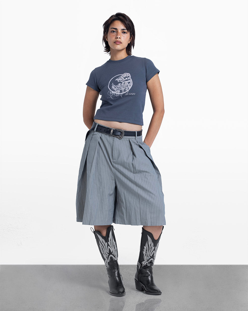 Baby cat tee gray