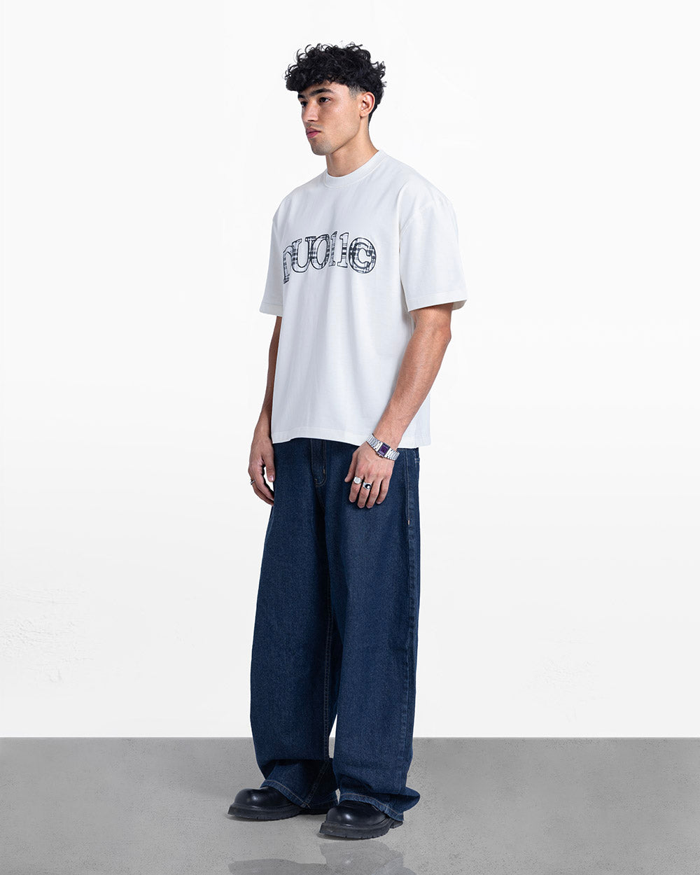 Duo pattern tee white