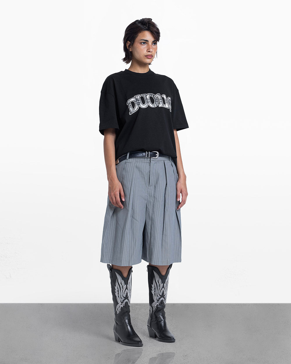 Duo pattern tee black