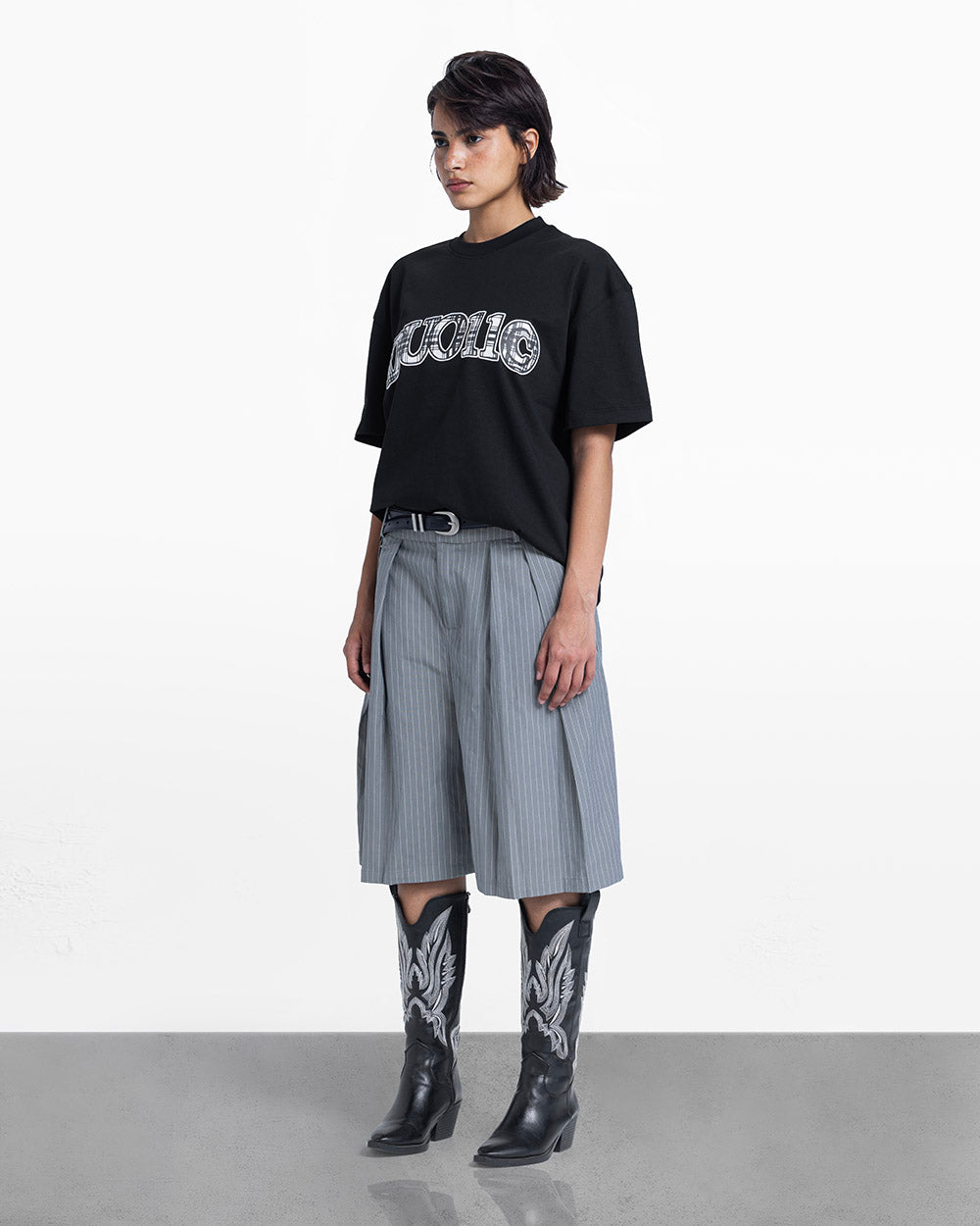 Duo pattern tee black