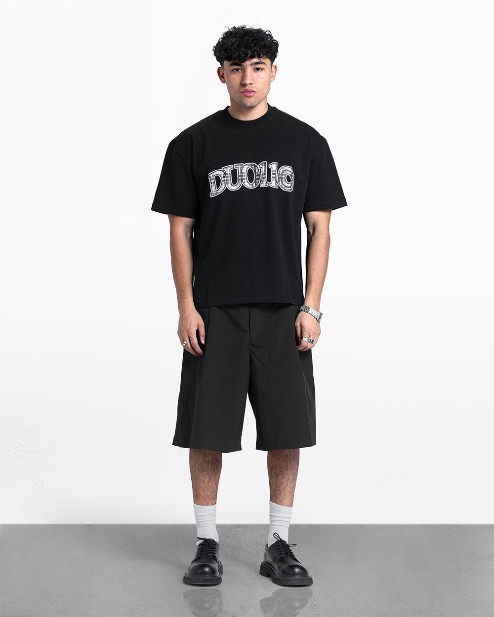 Duo pattern tee black
