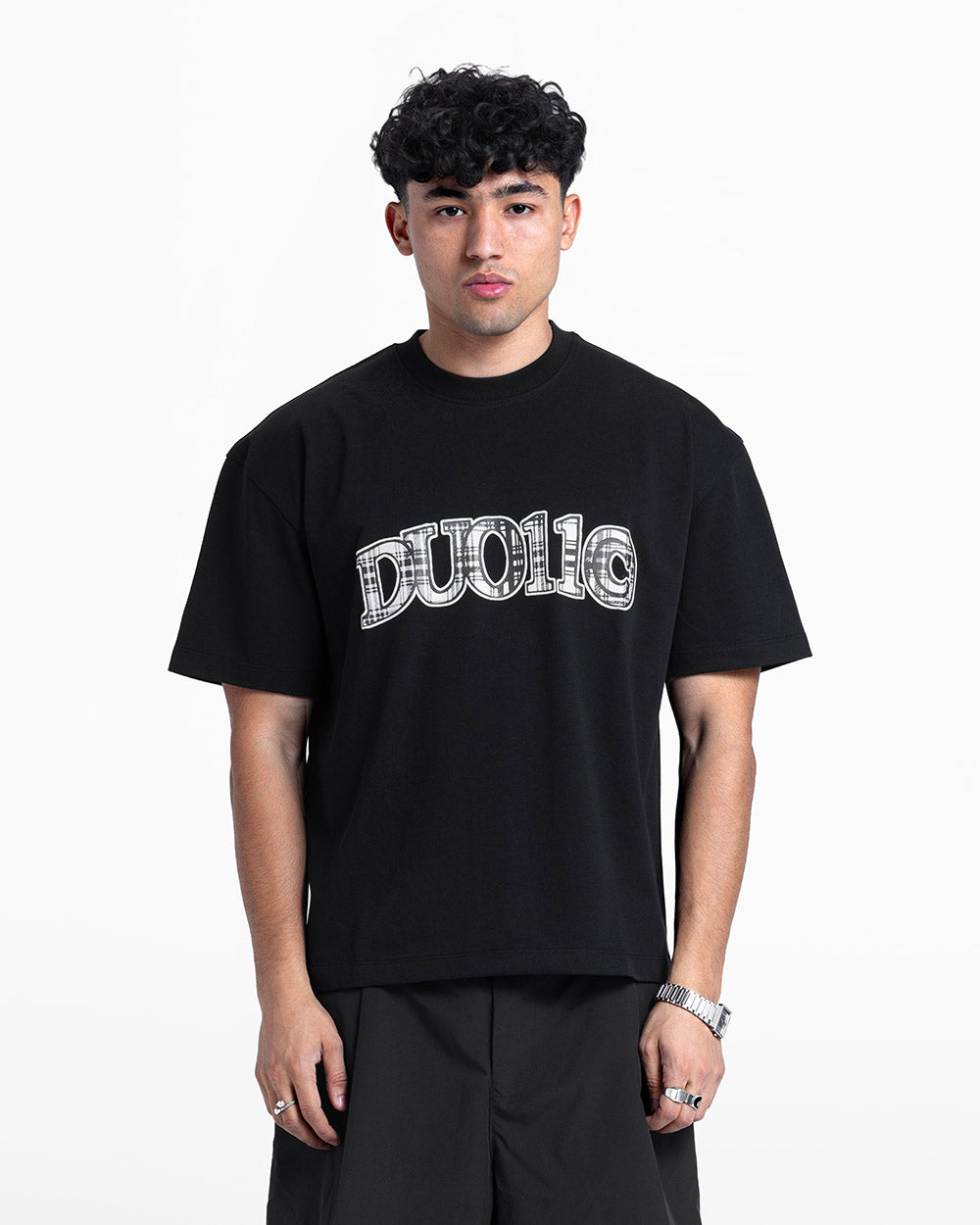 Duo pattern tee black