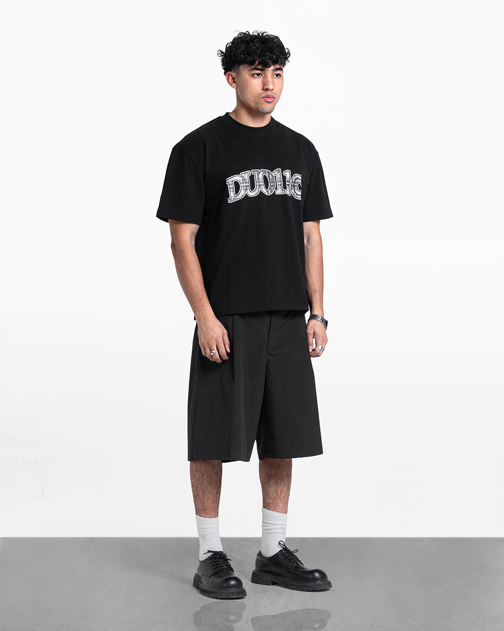 Duo pattern tee black