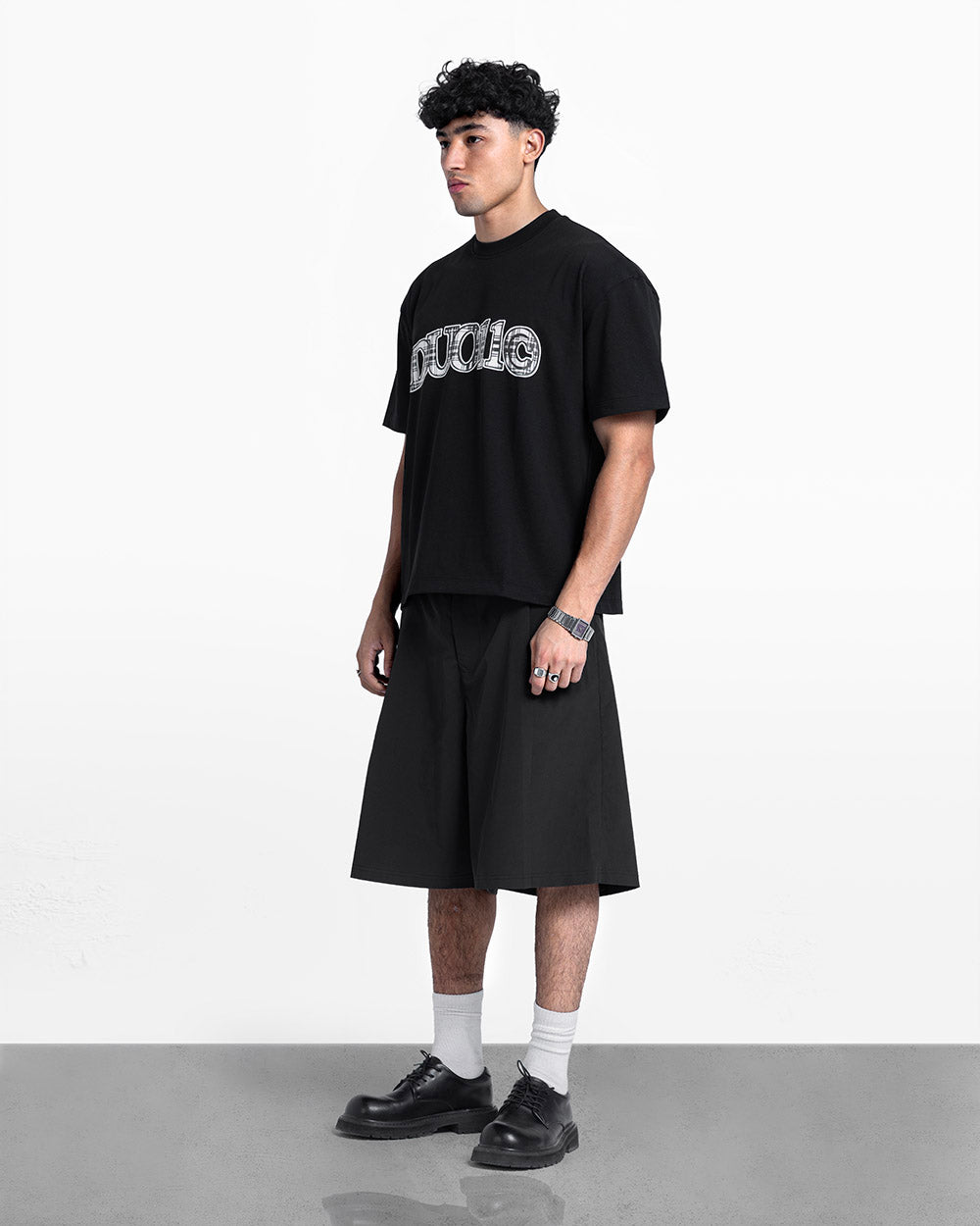 Duo pattern tee black