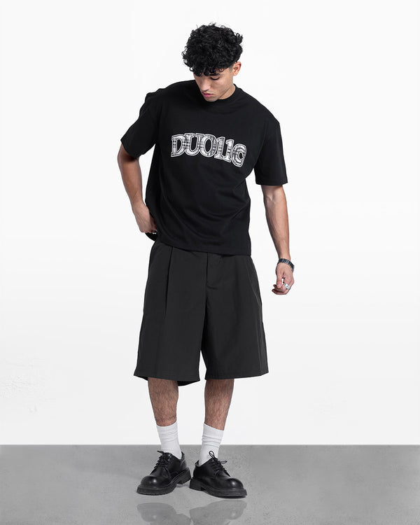 Duo pattern tee black