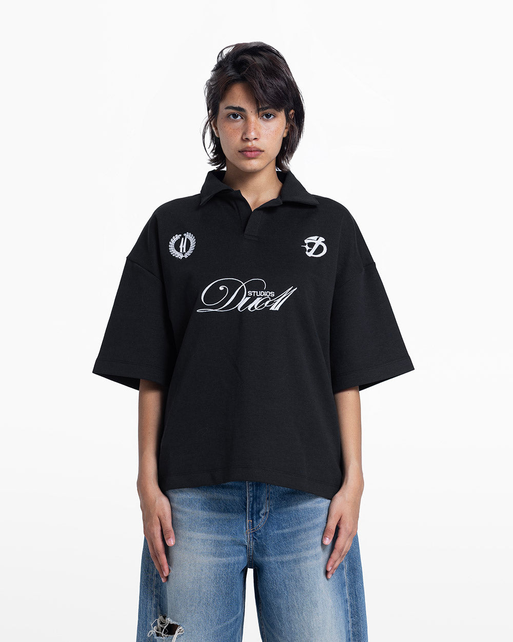 duo club polo black