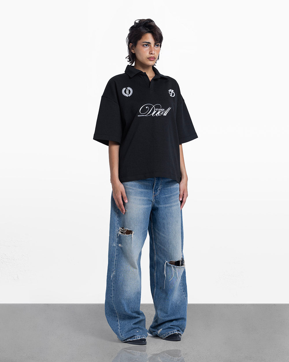 duo club polo black