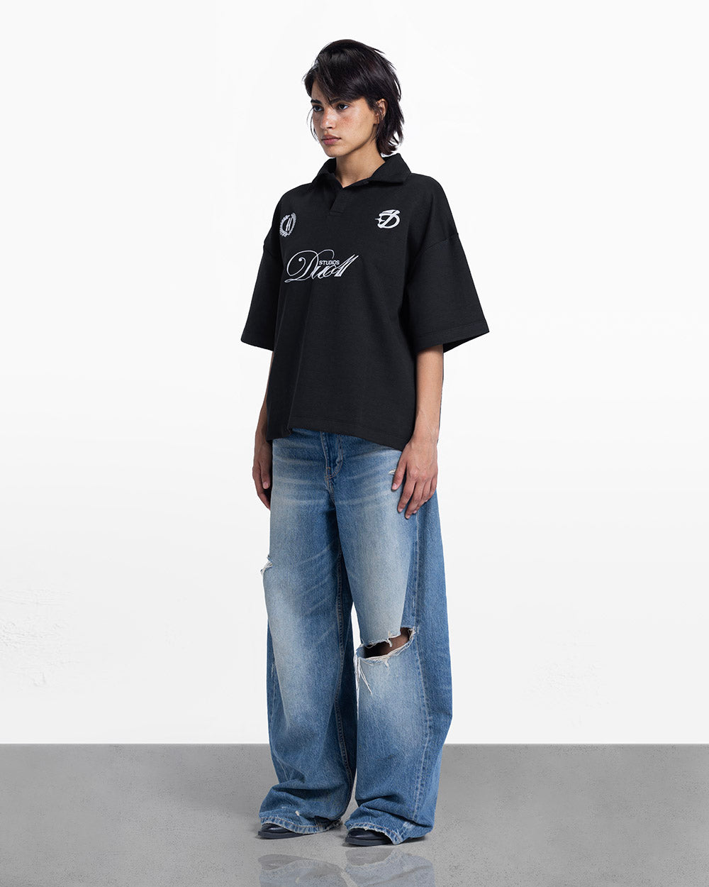 duo club polo black