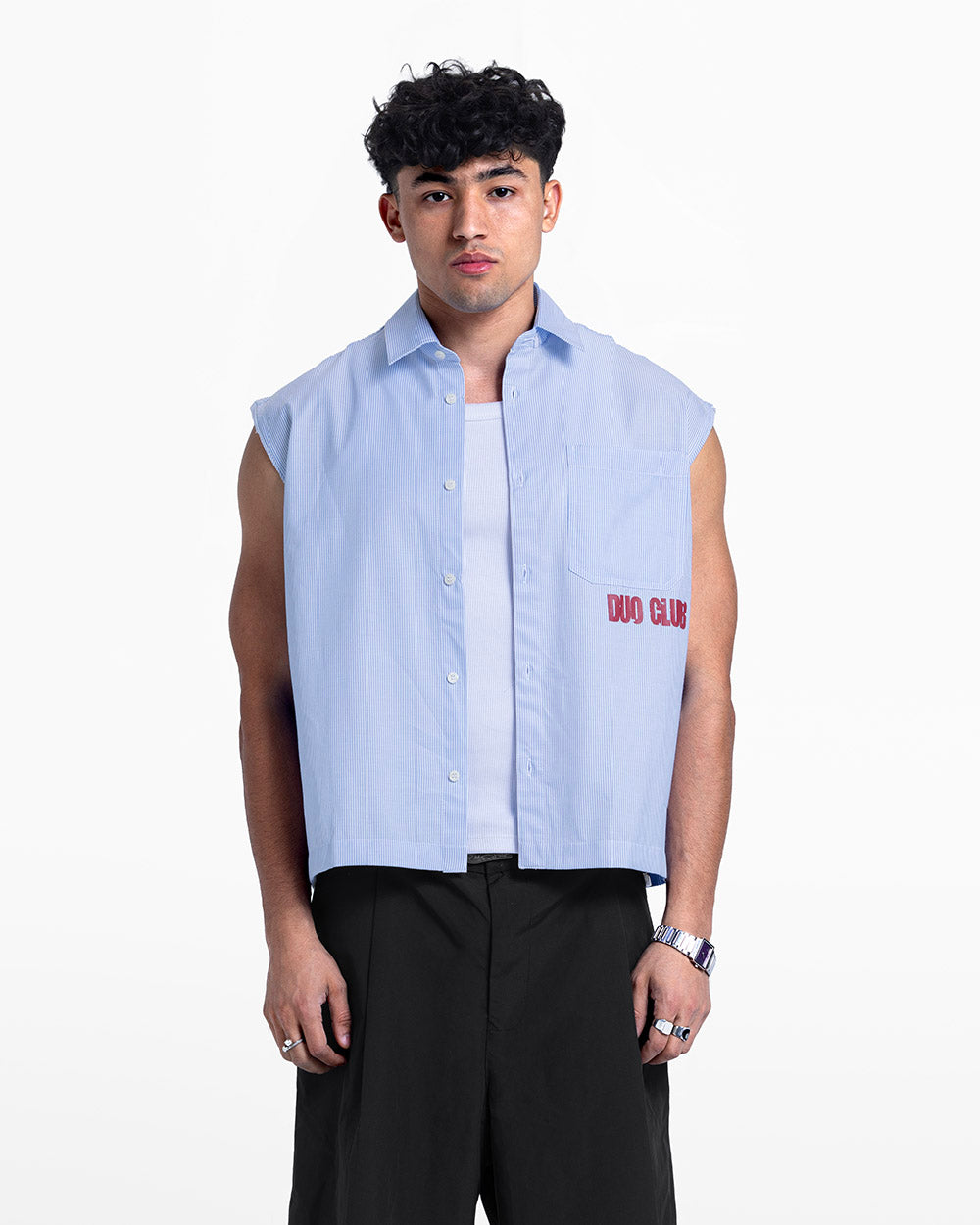 Duo sleeveless shirt baby blue