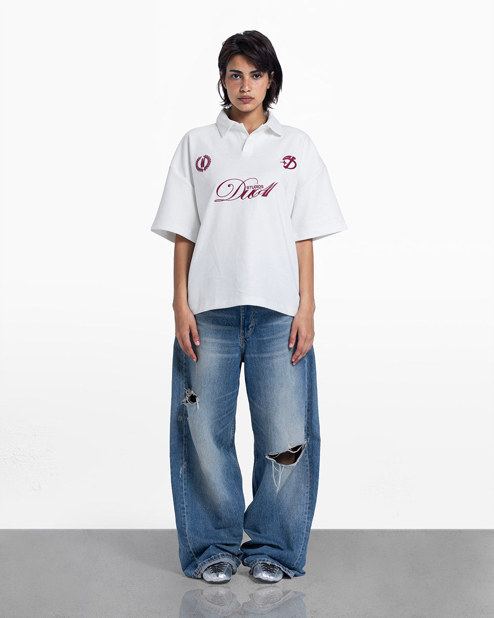 duo club polo white