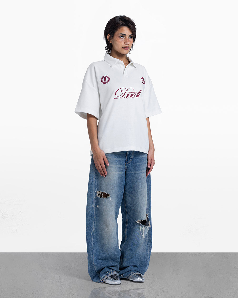 duo club polo white