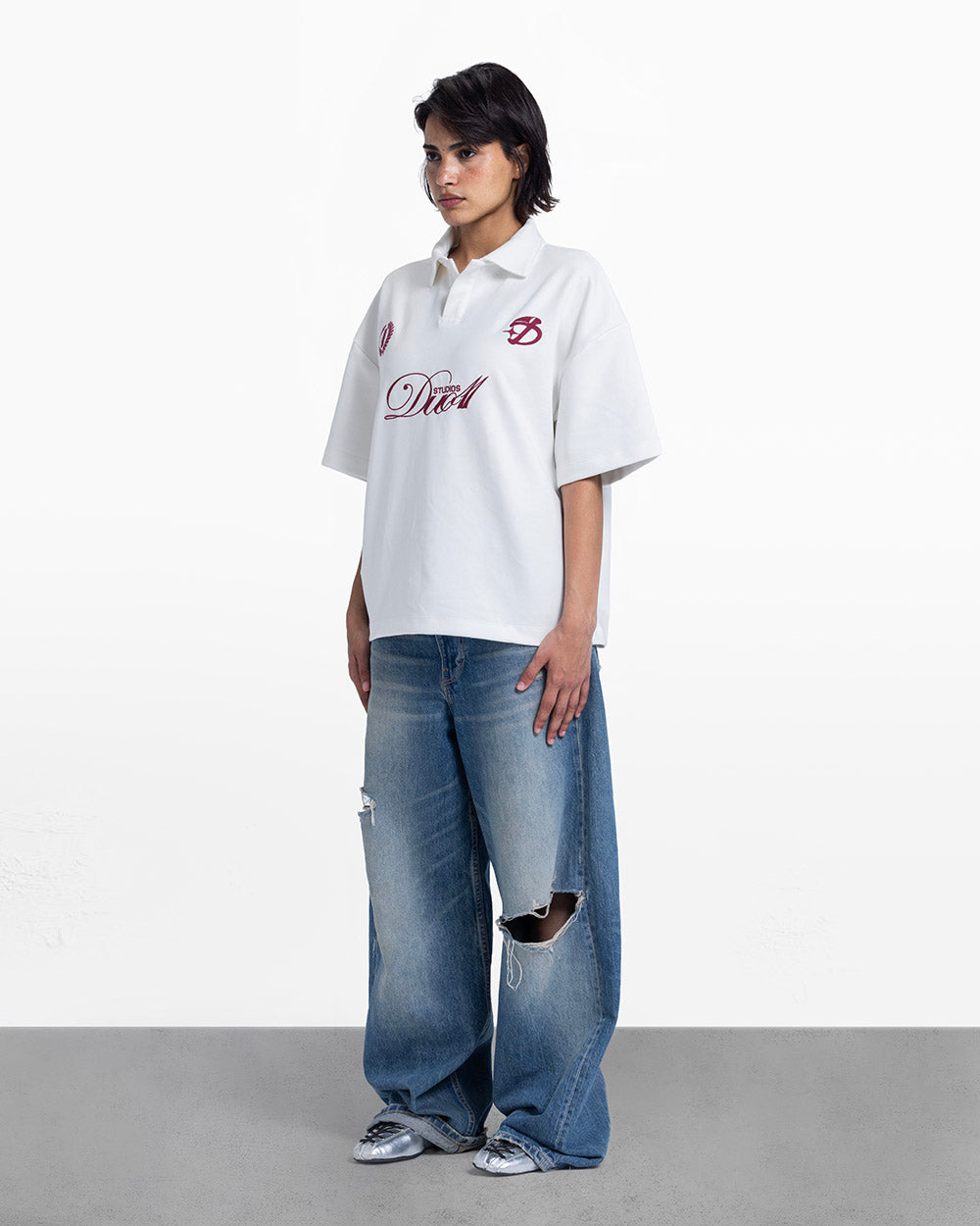 duo club polo white