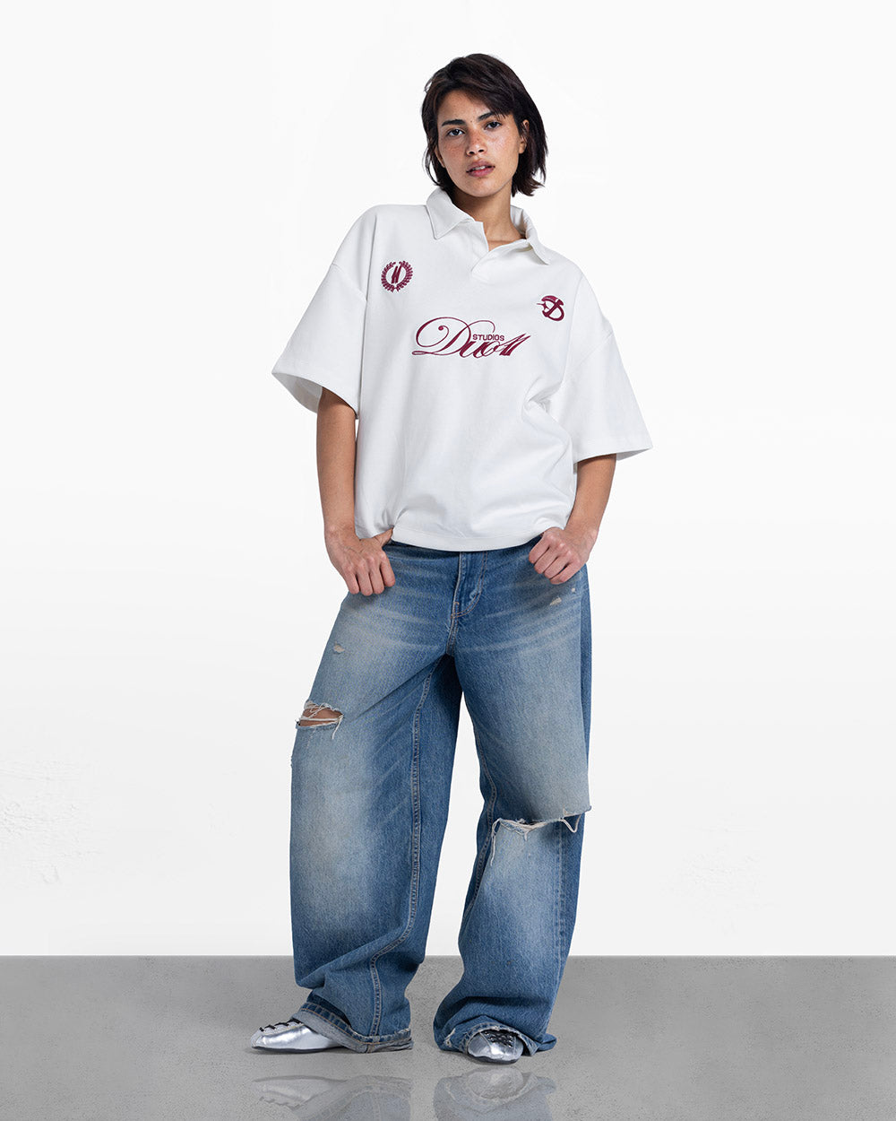 duo club polo white