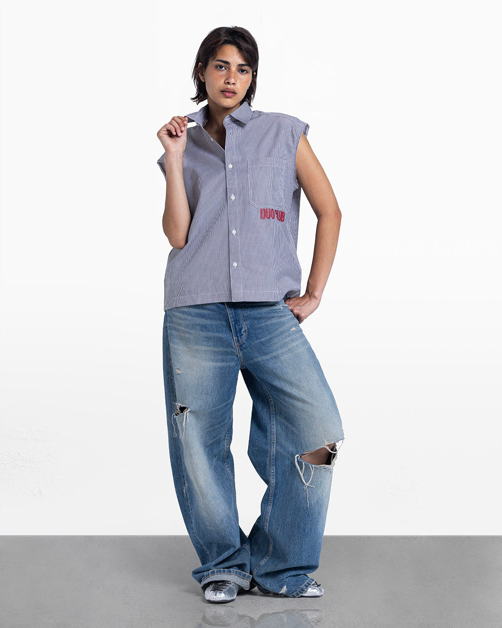 Duo sleeveless shirt black