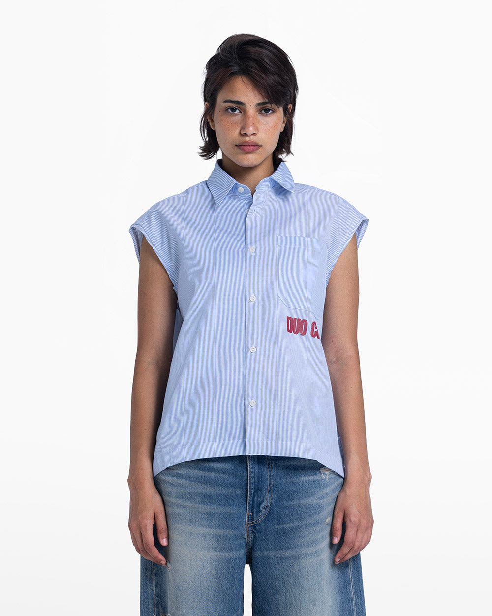 Duo sleeveless shirt baby blue