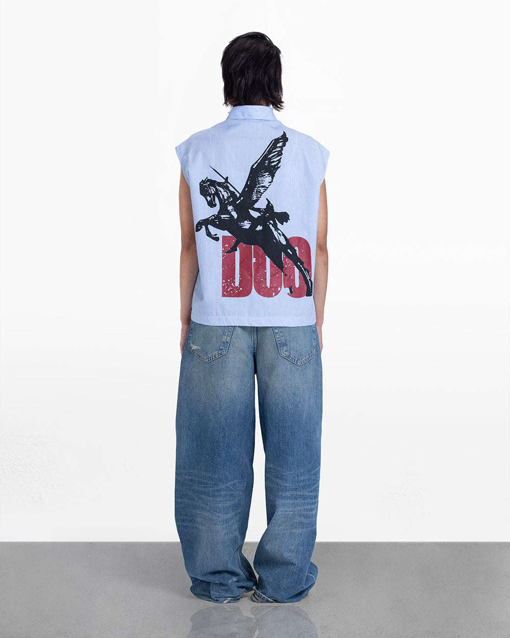 Duo sleeveless shirt baby blue